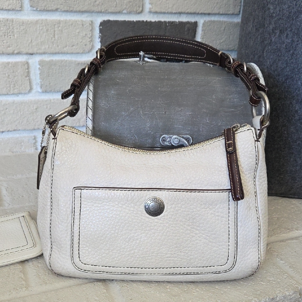 Coach Chelsea Pebbled Leather Bag And Wristlet